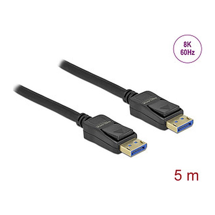 DeLOCK DisplayPort 2.0 Kabel 8K 60 Hz 5,0 m schwarz, 1 St.
