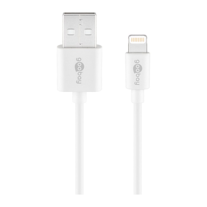 goobay USB 2.0 A/Lightning Kabel 2,0 m weiß, 1 St.