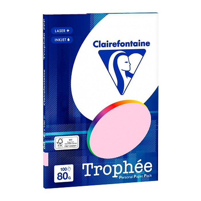 Clairefontaine Kopierpapier Trophée rosa DIN A4 80 g/qm 100 Blatt