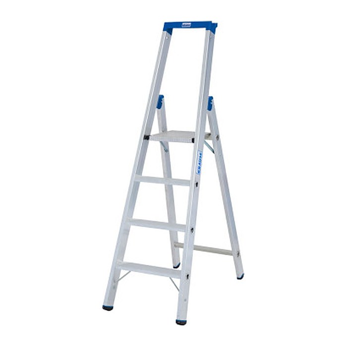 KRAUSE Stehleiter einseitig STABILO silber 4 Stufen, H: 175,0 cm