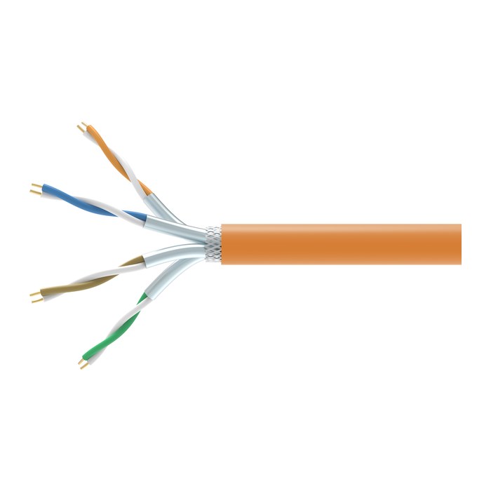 Equip Instal.Kab Cat7 Simplx S/FTP DCA 305.00m orange LSZH
