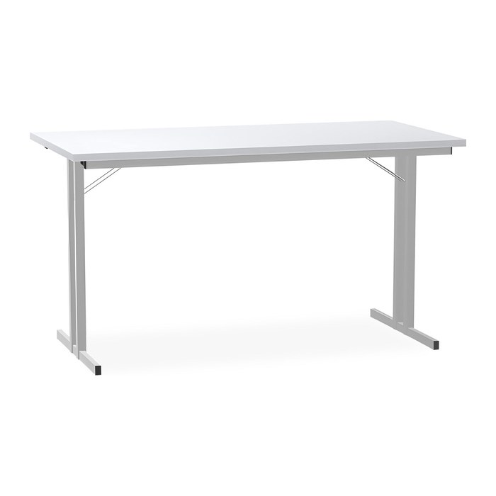 Klapptisch mit T-Fuß – Gestell in Lichtgrau (1400 x 800 x 750 mm)