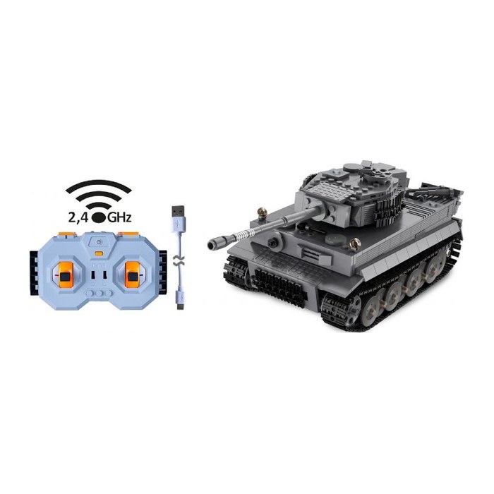 Jamara CaDA Panzer Tiger 1:35 2,4GHz Bricks grau 8+