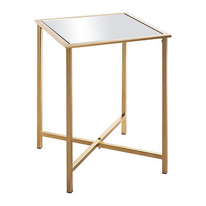 HAKU Möbel Beistelltisch rechteckig Spiegel gold 39,0 x 39,0 x 53,0 cm, 1 St.