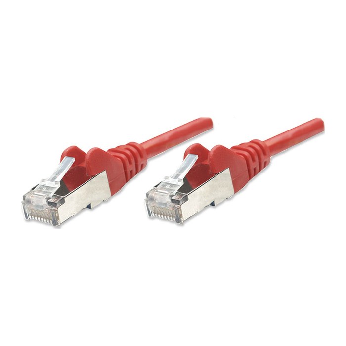INTELLINET Patchkabel RJ45 SF/UTP Cat5e 7.5m Hebelschutz rot