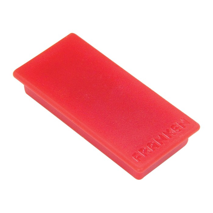 FRANKEN Haftmagnet Magnet rot, Kunststoff 2,3 x 5,0 cm, 10 St.