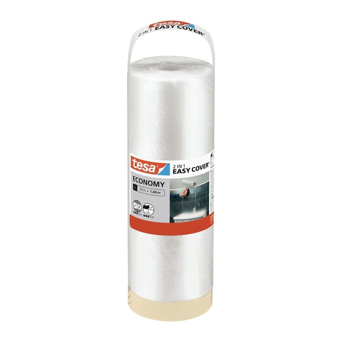 tesa EASY COVER® ECONOMY L Abdeckfolie transparent 140,0 cm x 33,0 m 1 Rolle