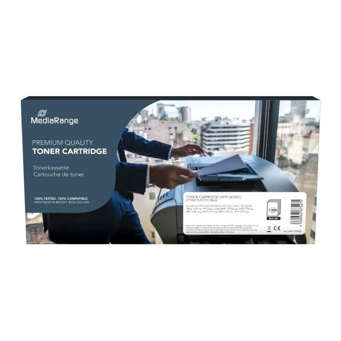 MediaRange Toner HP für W2070A/117A, 1.500 Seiten, Schwarz