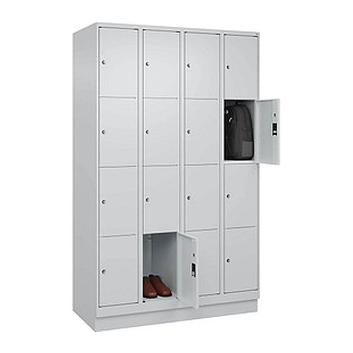 CP Schließfachschrank Classic PLUS lichtgrau 080020-404 S10009, 16 Schließfächer 120,0 x 50,0 x 185,0 cm