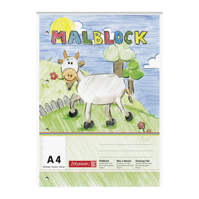 BRUNNEN Malblock DIN A4 70 g/qm, 100 Blatt, 1 St.