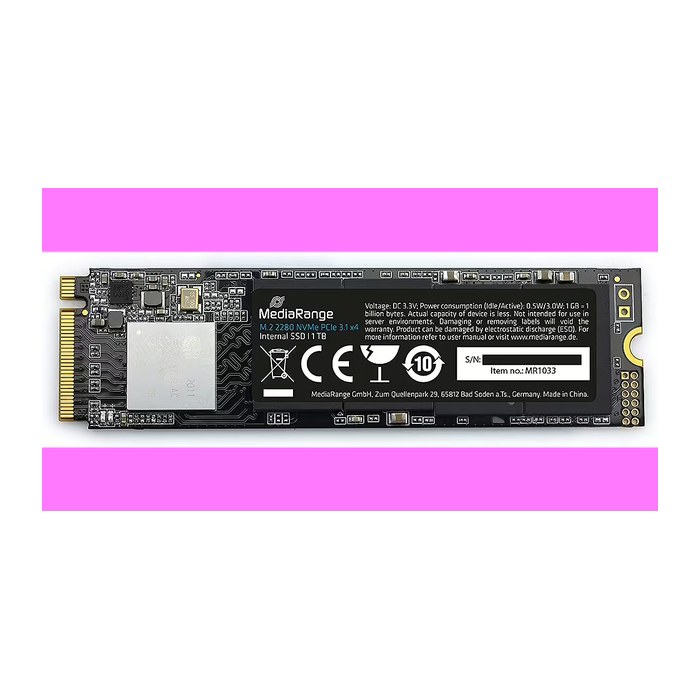 MediaRange M.2 (2280) SSD PCIe 3.1 x4 1TB NVMe intern