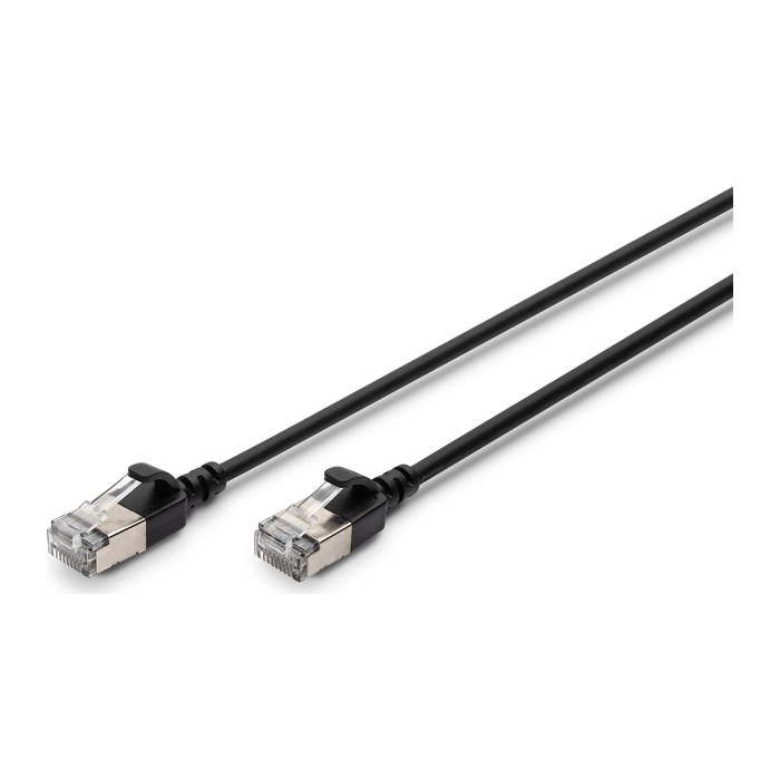 DIGITUS Patchkabel CAT 6A F/FTP Slim 5,00m schwarz