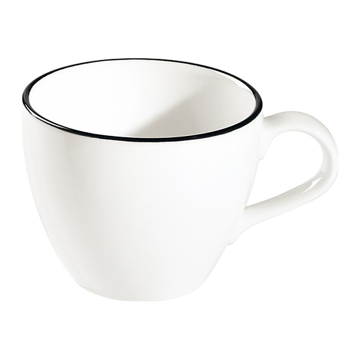 ID Fine Teetassen Modest Black Alzar weiß 0,2 l, 12 St.
