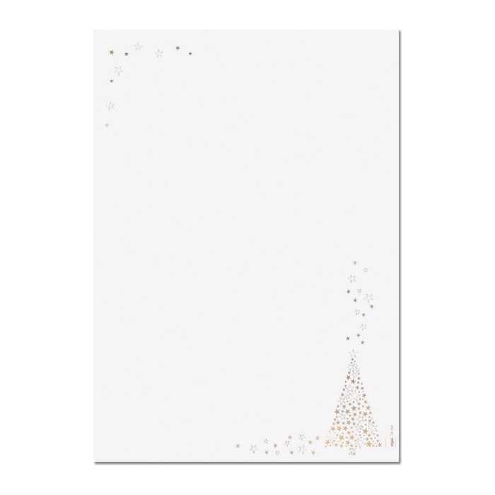 SIGEL Weihnachtsbriefpapier Golden Tree Motiv DIN A4 90 g/qm 100 Blatt