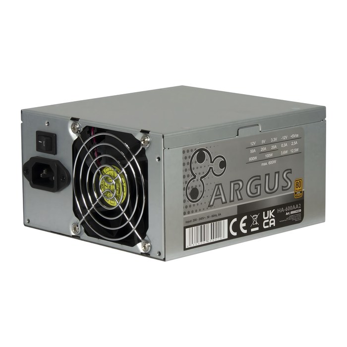 Inter-Tech Netzteil 600W Argus PSU 1X80mm Lüfter