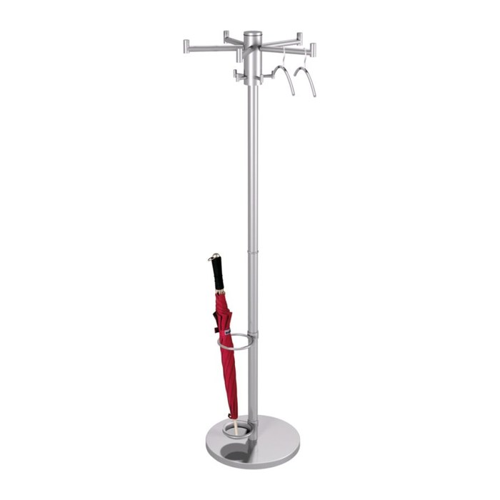 Kerkmann Kleiderständer Stilo 30690314 silber Metall 10 Haken 54,0 x 170,0 cm, 1 St.