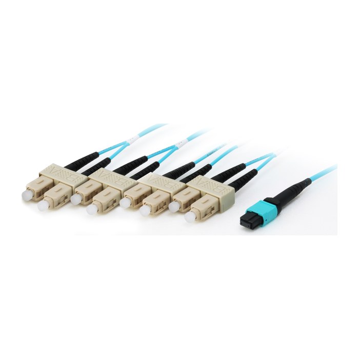 Equip Patchkabel MTP->SC 10.00m 8Faser M/M OM4 türkis Polybeutel