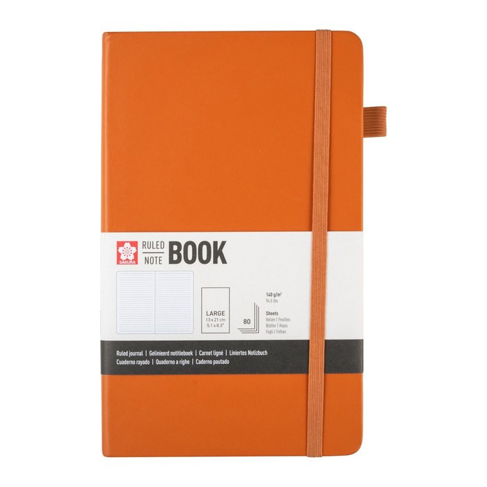 Sakura Notizbuch ca. DIN A5 liniert, bernstein Hardcover 160 Seiten, 1 St.