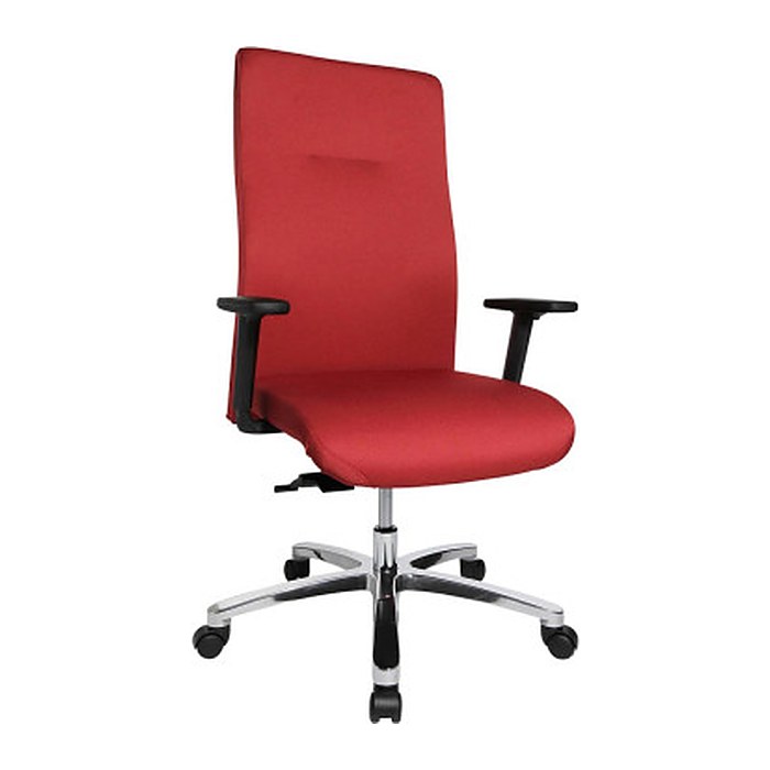 Topstar XXL Bürostuhl Big Star 20, BT290T W51 Stoff rot, Gestell alu