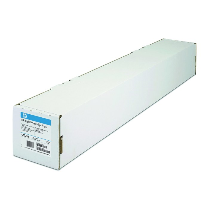 HP Plotterpapier Bright White Inkjet Paper 90 g/qm 610,0 mm x 45,0 m, 1 Rolle