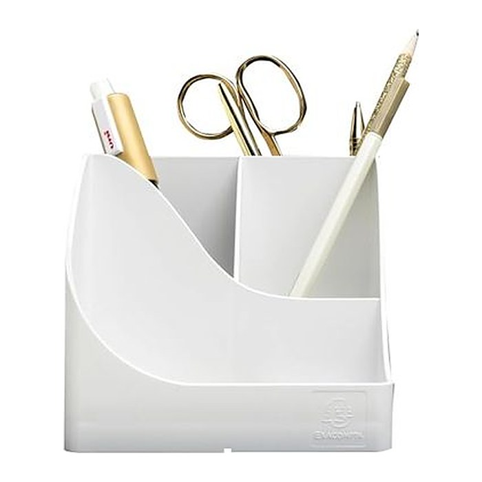 Exacompta Stiftehalter Pen Wave weiß Polystyrol 5 Fächer 11,0 x 12,0 x 16,0 cm
