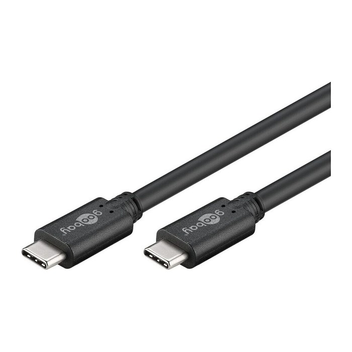 goobay USB C Kabel 1,0 m schwarz, 1 St.