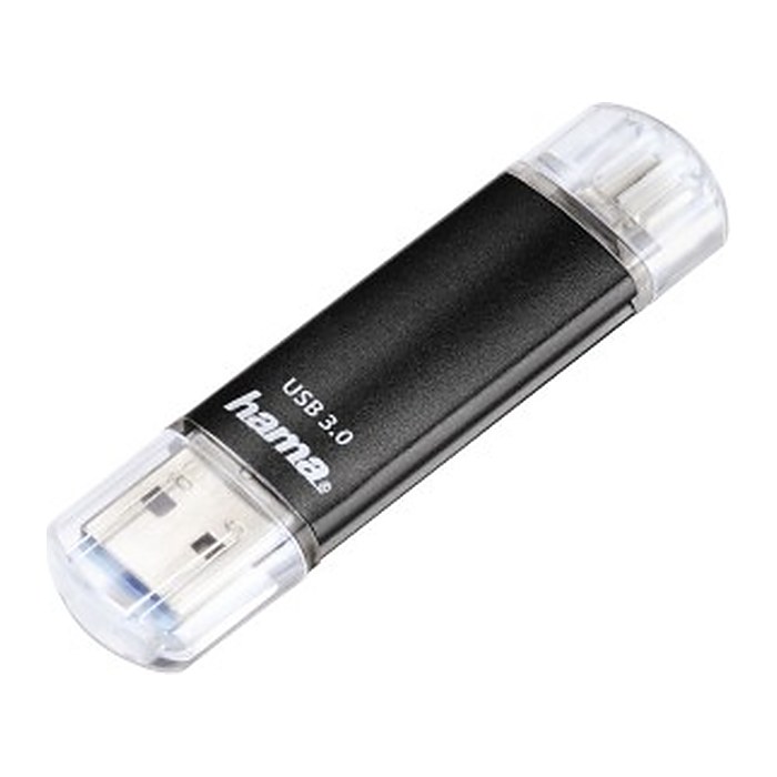 hama USB-Stick Laeta Twin schwarz 128 GB, 1 St.