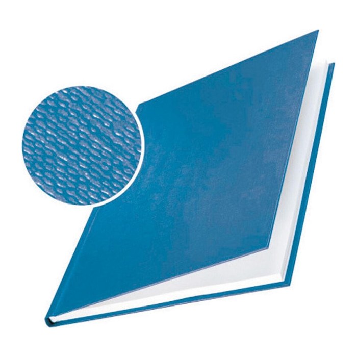 LEITZ Buchbindemappen blau Hardcover für 36 - 70 Blatt DIN A4, 10 St.