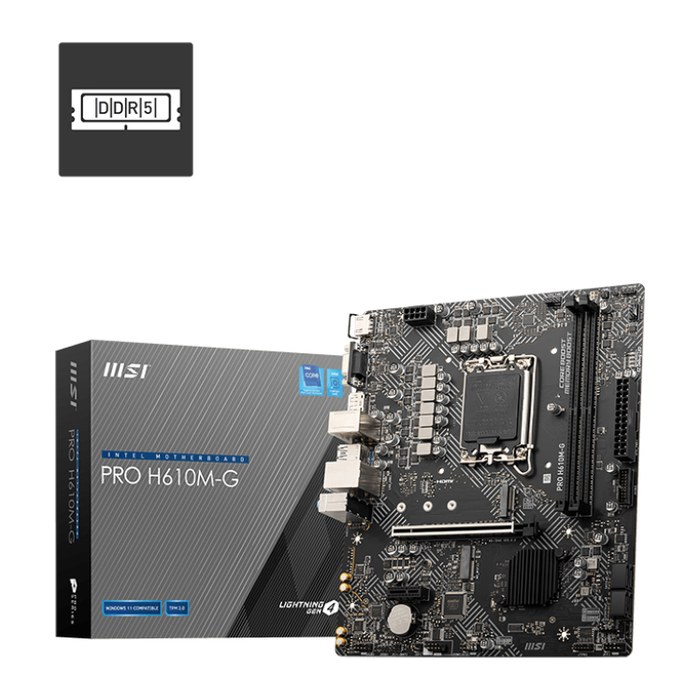 MSI PRO H610M-G (H610,S1700,mATX,DDR5)