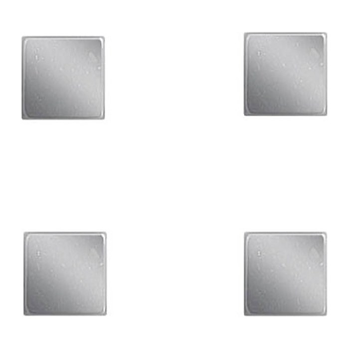 Zeller Magnete silber, Metall 1,0 x 1,0 x 0,99 cm, 4 St.