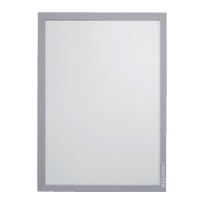 FRANKEN Magnetrahmen selbstklebend PRO silber A4, 2 St.