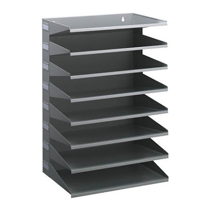DURABLE Sortierstation grau mit 8 Fächern