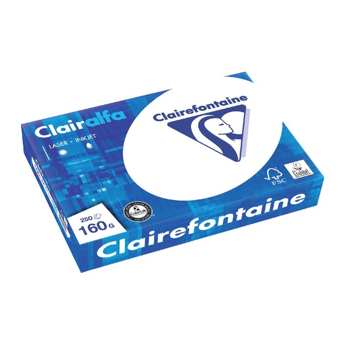 Clairefontaine Kopierpapier Clairalfa DIN A4 160 g/qm 250 Blatt
