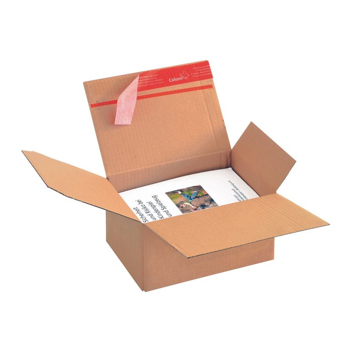 ColomPac® Versandkartons Blitzbodenkartons 21,8 x 16,3 x 11,9 cm, 10 St.