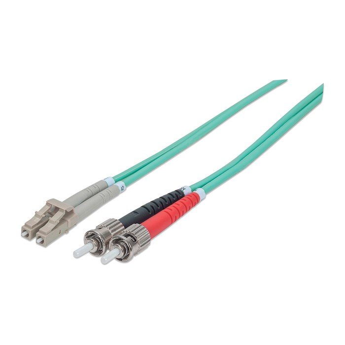 INTELLINET LWL Anschlusskabel LC/ST 1m Multimode OM3 Aqua