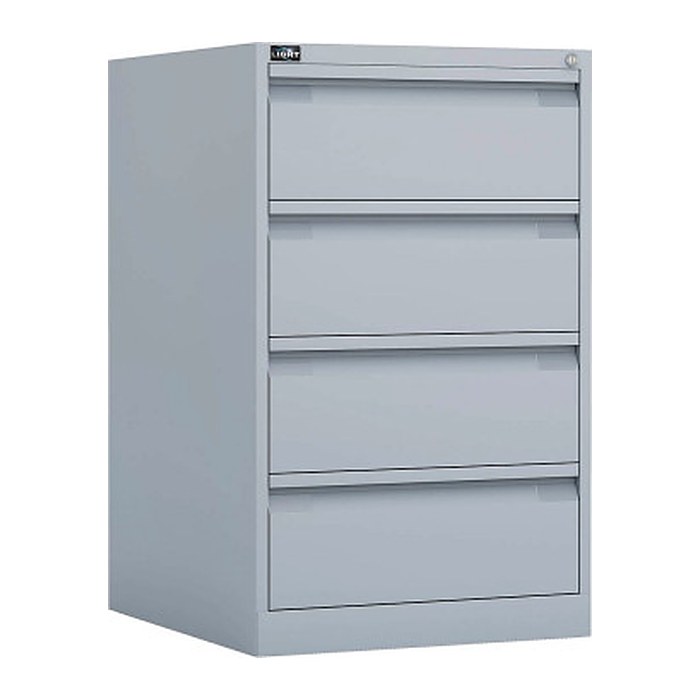 BISLEY ECO Karteischrank lichtgrau 4 Schubladen 57,0 x 62,2 x 91,5 cm, 1 St.