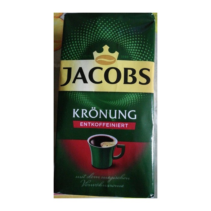 JACOBS KRÖNUNG SIGNATURE ENTKOFFEINIERT Kaffee, gemahlen, Arabica- und Robustabohnen 500 g