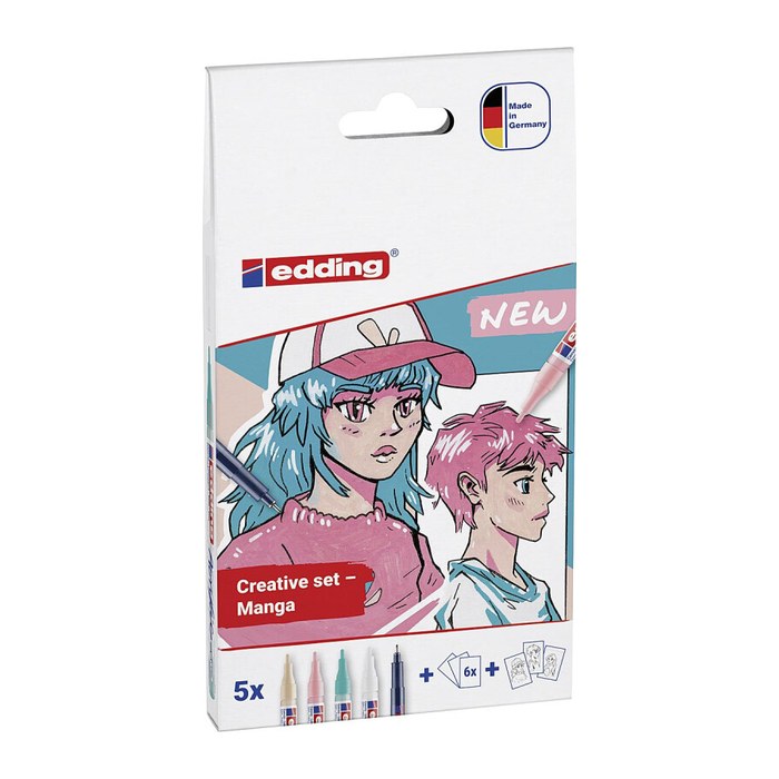 edding Manga Acrylstifte-Set farbsortiert 1,0 - 2,0 mm, 1 Set