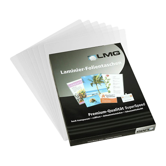LMG Laminierfolien Fast-Foil glänzend für A4 80 micron, 100 St.