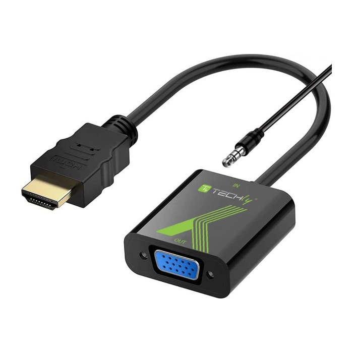 Techly HDMI zu VGA Konverter mit Audio