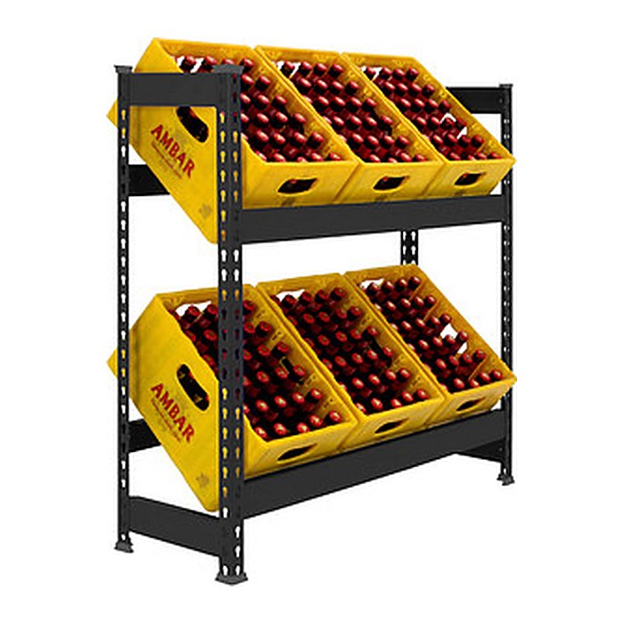 Simonrack Getränkekistenregal SIMONBOTTLE 2 8425437129582 anthrazit 100,0 x 30,0 x 100,0 cm