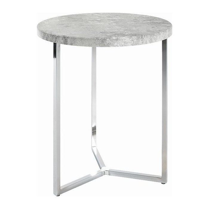 HAKU Möbel Beistelltisch rund MDF-Platte Betonoptik 45,0 x 45,0 x 54,0 cm, 1 St.