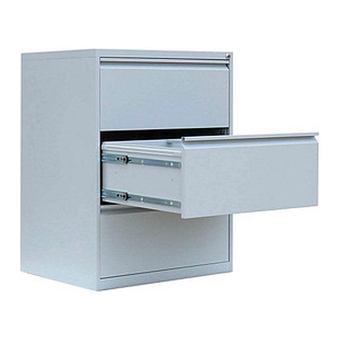 LÜLLMANN Hängeregistraturschrank lichtgrau 3 Schubladen 76,0 x 62,0 x 101,2 cm, 1 St.