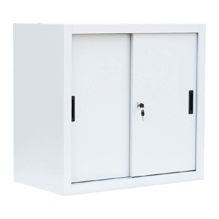 LÜLLMANN Schiebetürenschrank, 550087 signalweiß 1 Fachboden 80,0 x 45,0 x 75,0 cm