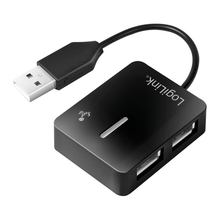 Logilink USB-HUB "Smile" 4-Port o. NT schwarz