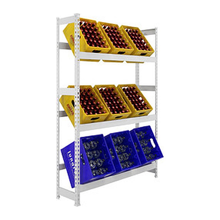 Simonrack Getränkekistenregal SIMONBOTTLE 3 8435104962565 weiß 100,0 x 30,0 x 180,0 cm