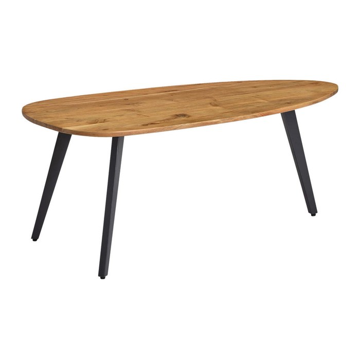 WOHNLING Couchtisch Nierenform Massivholz akazie 110,0 x 60,0 x 45,0 cm, 1 St.