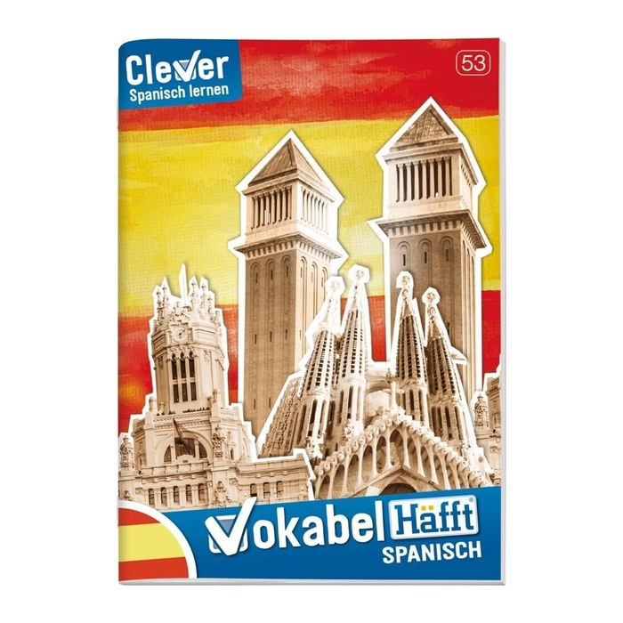 Häfft® Verlag Vokabelheft Spanisch Lineatur 53 liniert DIN A5 ohne Rand, 64 Blatt, 1 St.