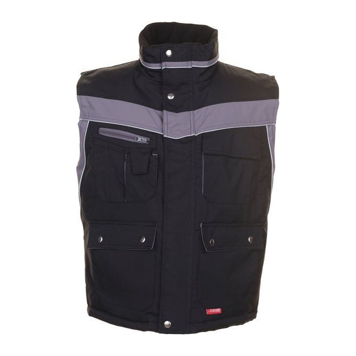 PLANAM® unisex Winterweste PLALINE schwarz, zink Größe 2XL