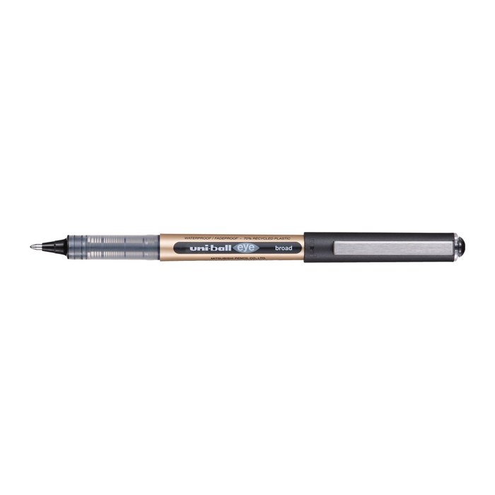 uni-ball eye broad UB-150-10E Tintenroller gold 0,6 mm, Schreibfarbe: schwarz, 1 St.